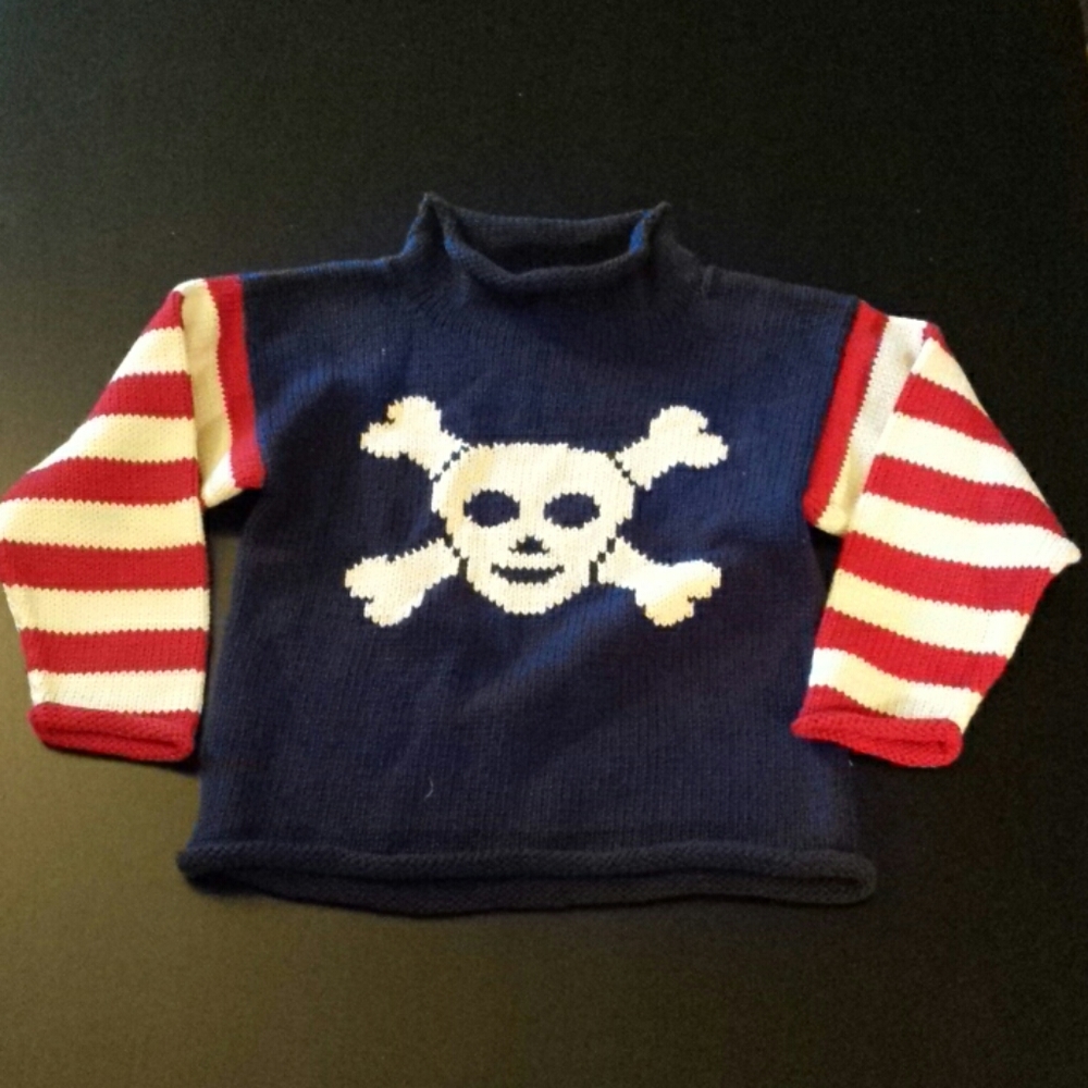 The Red Wagon Boys Skull Sweater Size 6